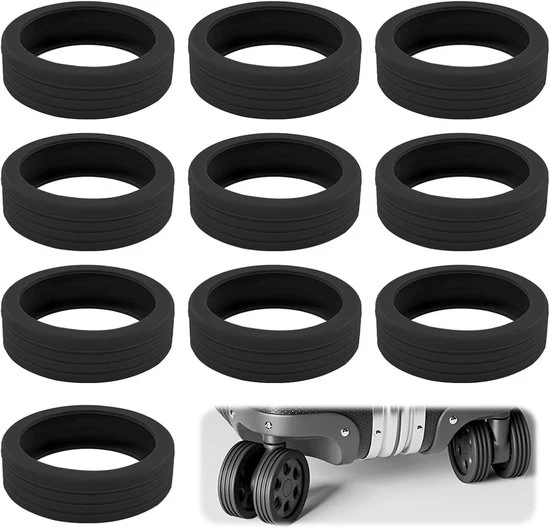 Sassi di supporto in silicone - riduzione del rumore - 10 pezzi - nero