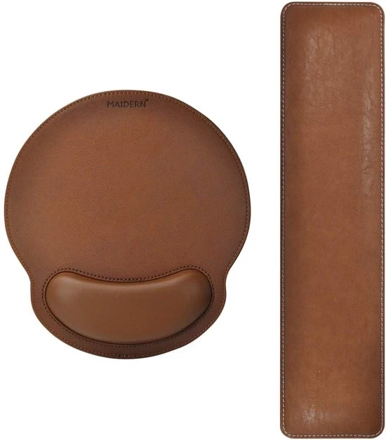 Sostegni per polso ergonomici - Comodi e Sostenibili - 1 Set - Nero - Pelle in PU e Schiuma a bassa densità