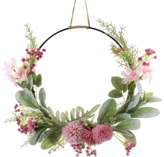 Decorazione di fiori artigianale con fiori essiccati - Elegante e versatile - 1 pezzo - Blu e bianco