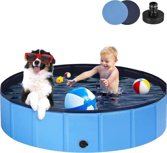 Piscina per cani - Grande e Piccola Taglia - Ripiegabile - Antiscivolo - PVC densificato - Piscina per bambini