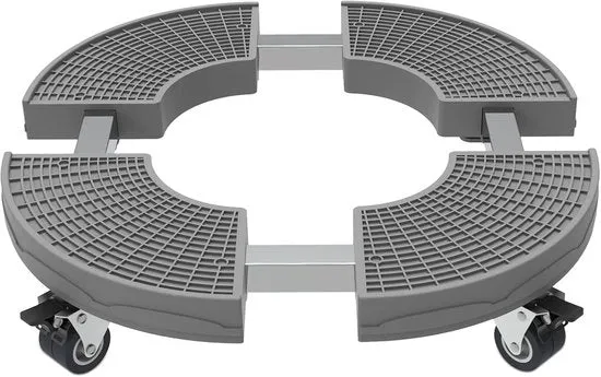 Roller per piante adattabile - tavola di rotazione con antiscivolo - Ø 38 - 50 cm - grigio