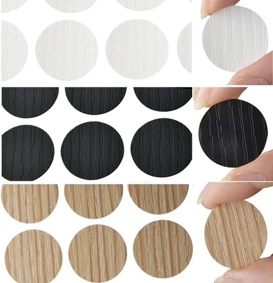 Tappi per fori di viti autoadesivi - 3 fogli - 3 colori - PVC