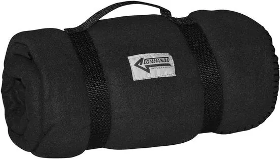 Deke di piuma polarfleece - ideale per outdoor - 1 pezzo - nero - 140 x 190 cm