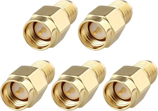 Adattatore RP-SMA Mannelijke a RP-SMA Mannelijke Gold Placcato - 5 Pezzi