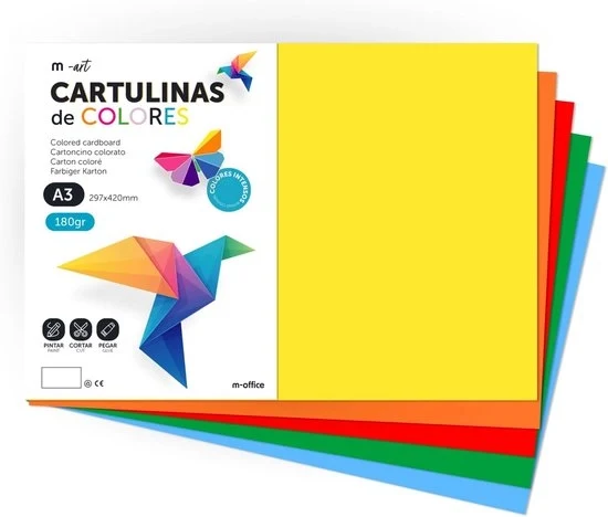 Cartone A3 - Ideale per il lavoro di hobby - 50 pezzi - 180 g