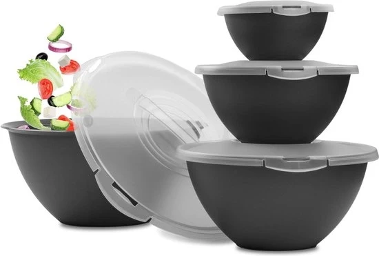 Insalatiera con coperchio - 6 litri - antracite - BPA libero