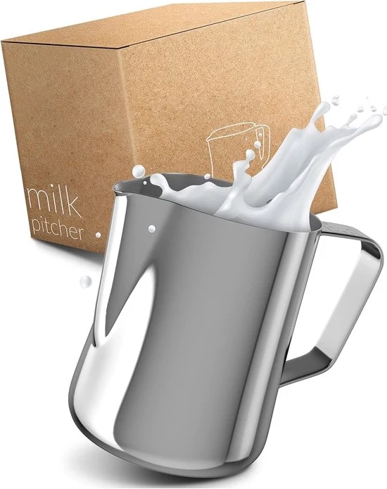Melkiera Piccola - Adatta per l'Arte del Latte - 150 ml - Acciaio Inossidabile