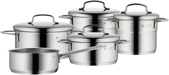 Piatto in acciaio inossidabile con fondo TransTherm - efficiente in termini di energia - 1 pezzo - acciaio inossidabile