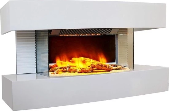 Stufa elettrica Lounge Design Medio Bianco Progettata in Francia 2 Anni di Garanzia Stufa elettrica
