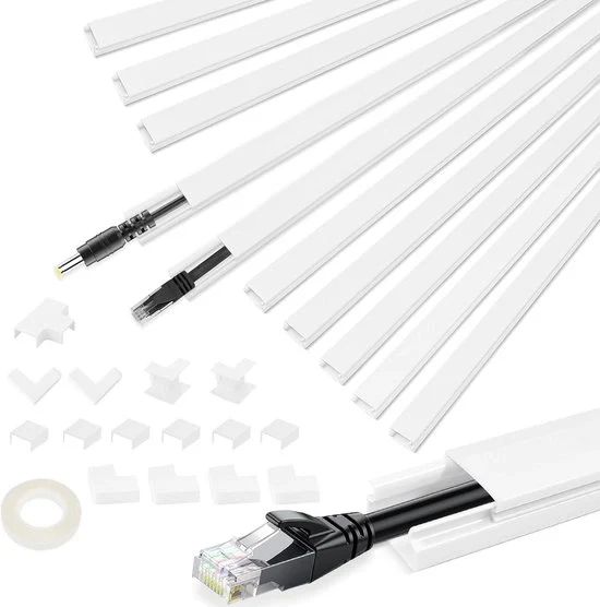 Gola di cavo - autoadesivo - 10 pezzi - bianco - 15 x 9 mm
