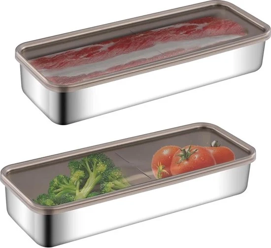 Contenitori per il conservaggio del prosciutto - 2 pezzi, frigorifero e microonde resistente contenitore per formaggio