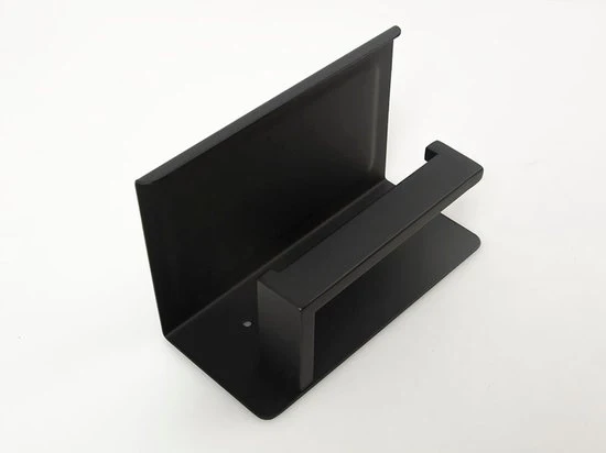 Sostegno per Rotoli di WC - Accessori per la Cucina da Bagno - Supporto per Rotoli di WC - In Acciaio Inox - Nero Matto