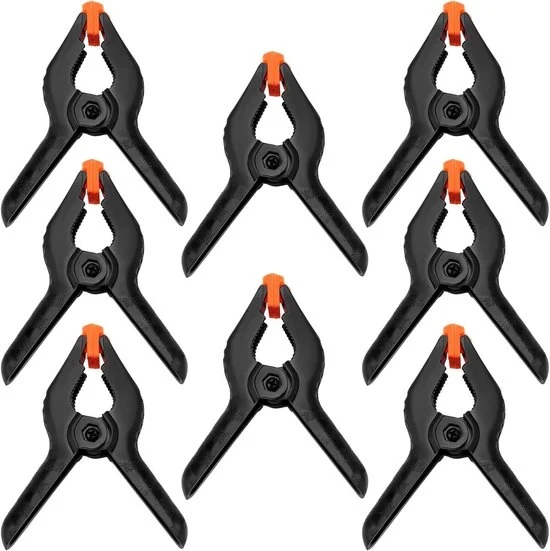 8 pezzi di Clip nylon 4 pollici - Clip extra resistenti per progetti DIY, studi fotografici, sfondi fotografici