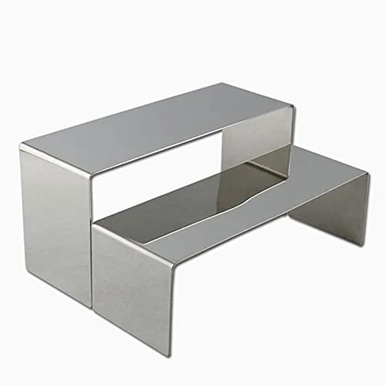 Sostegno in acciaio inossidabile - Set da 2 - Specchio Argento
