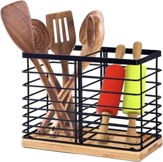 Organizzatore per Cucina - 4 Compartimenti - Piatto di Drenaggio per Cucina - Organizzatore per Cucchiai, Forchette, Coltelli e Accessori Cucina