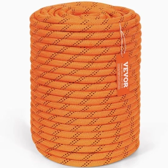 Cavo di salita a doppia trama in poliestere 220 ft 1/2 pollici 48 fili robusto e resistente all'abrasione