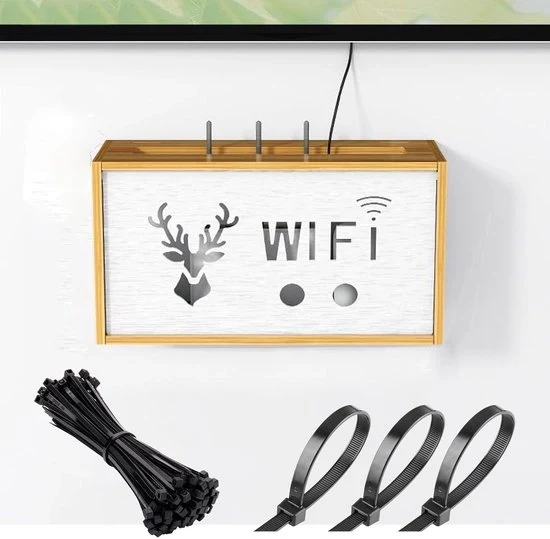 Cassa di Stoccaggio per Router Wi-Fi - Riduzione dello Spazio e Organizzazione - 1 pezzo