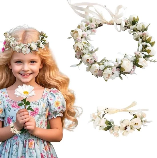 Accessori per capelli corolla fiori artificiali per matrimonio armband (slinga + armband)