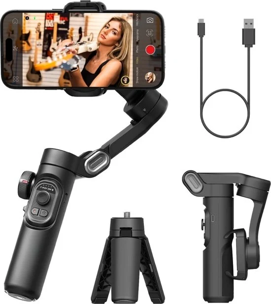 Stabilizzatore per Smartphone - Kit per ridurre la scossa - Accessorio per vlog - Compatibile con iOS e Android - Antishock