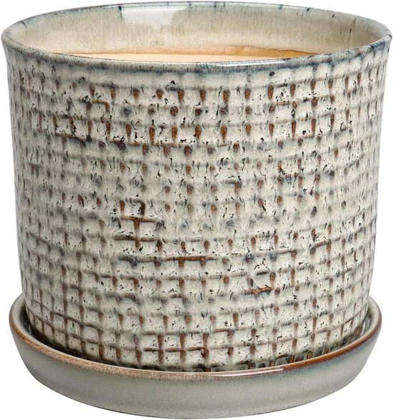 Vaso Ceramico per Piante 14cm - Vasi per Fiori Indoor - Blu