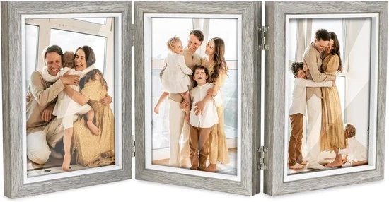 Fotoframmenti a tre rami - Grigio - 13x18 cm - 3 pezzi