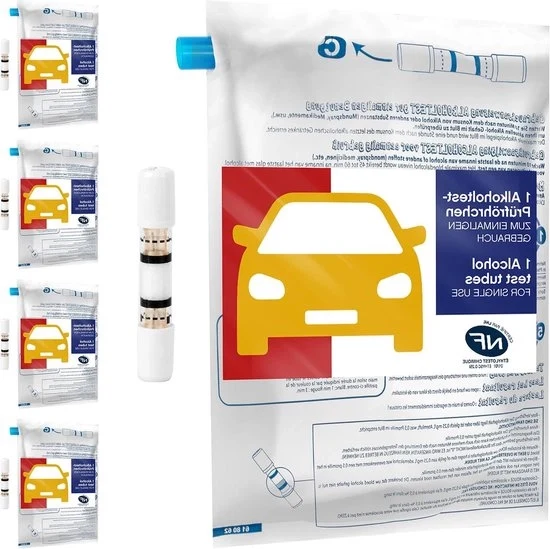 Ballooni di Test per Alcol - 5 pz Ballooni di Test per Alcol Disponibili - Certificati NF in Francia
