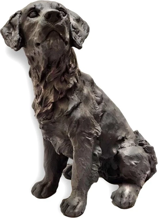 Decorazione per giardino cane - Immagine animale decorativa - 46cm alto - Scuro