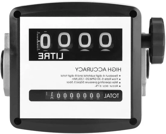 Contapompa a combustibile con filo di rame meccanico - Contatore di carburante digitale con display LCD - Per benzina, kerosene, olio