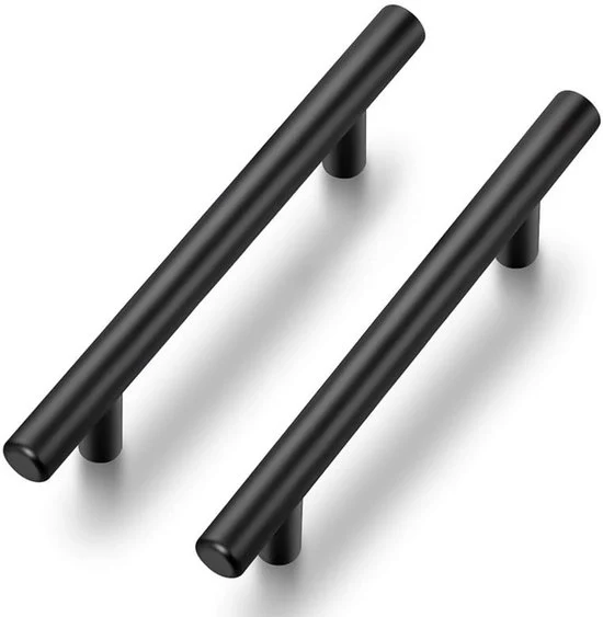 Maniglia da cucina - Robusta e duratura - 1 pezzo - Nero - Acciaio inossidabile