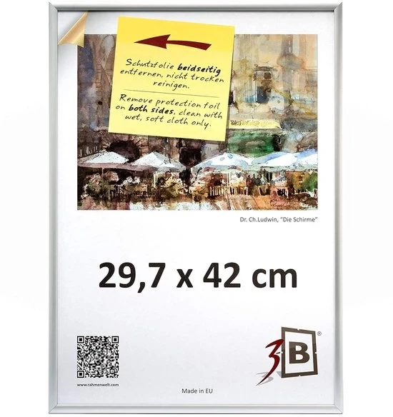 Fotolijst con Struttura in Alluminio - Leggera e Infrangibile - 1 pezzo