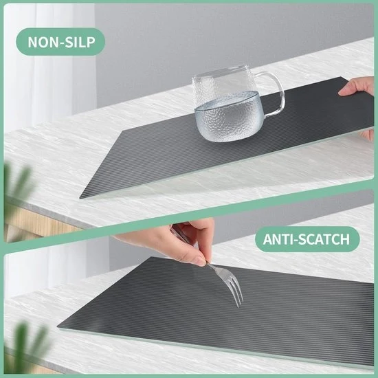 Pavimento Antiscivolo in EVA - Impermeabile e Non Aderente - 1 pezzo - Grigio - 50cm x 600cm