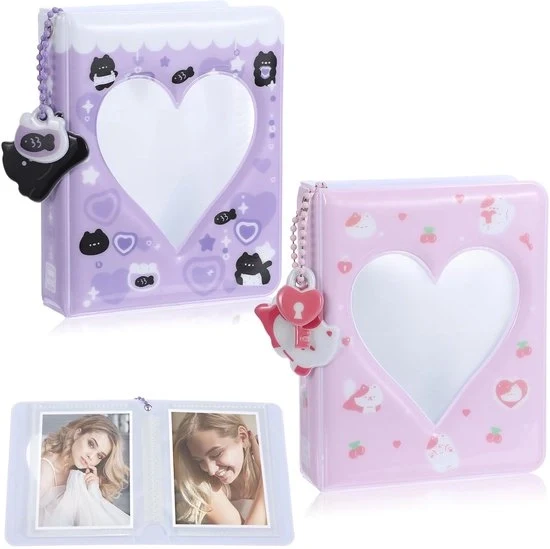 Fotografia Kpop - Grande Capacità - Set da 2 - Rosa e Viola - PVC