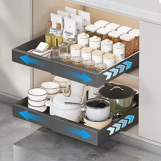 Estensione di carico - Organizzatore della cucina - 1 pezzo - Acciaio di carbonio - 31-52 cm