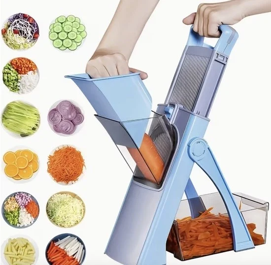 Snidere per Verdure Manuale con Regolazione Diametro - Taglia Cibo Pieghevole per Cucina - Conservazione Compatta e Spaziosa