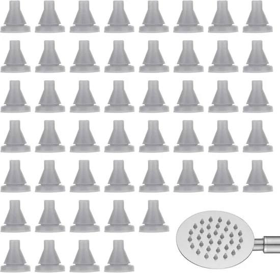 Douchekop in silicone - sproeigetto universale - 50 pezzi - grigio