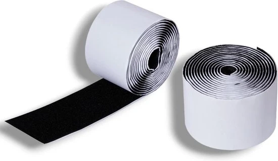 Nastro adesivo Velcro 30 mm x 5 m - cintura autoadesiva resistente - interni esterni - nero, ampio extra
