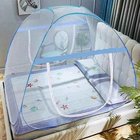 Tenda da Insetti a Mosquito per Campeggio Pop-up, Reclamabile, Portatile, 180 x 200 x 150 cm - Blu