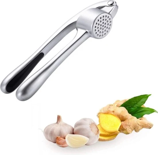 Knoflookpers in acciaio inossidabile - Resistentente al lavastoviglie - Utensile da cucina da tavolo - Design professionale per la preparazione dell'aglio