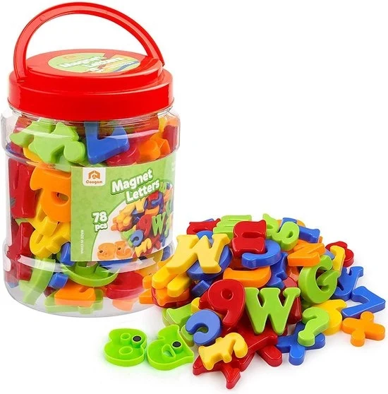 Magneti per frigorifero - Alfabeto da A a Z per bambini Magneti educativi per Preschool ABC Learning (Pacco di 78) (WK 02131)