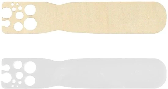 Tavole per verdure trasparenti - 2 pezzi - acrilico e legno - 3,5 x 17,5 cm