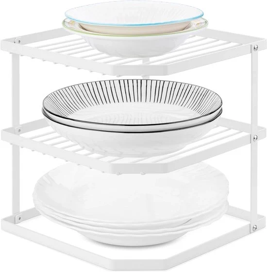 Pannello di supporto per cucina - 3 strati di soluzione di stoccaggio - bianco - multifunzionale