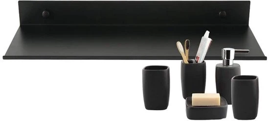 Wandrek in alluminio - 30 cm - Nero