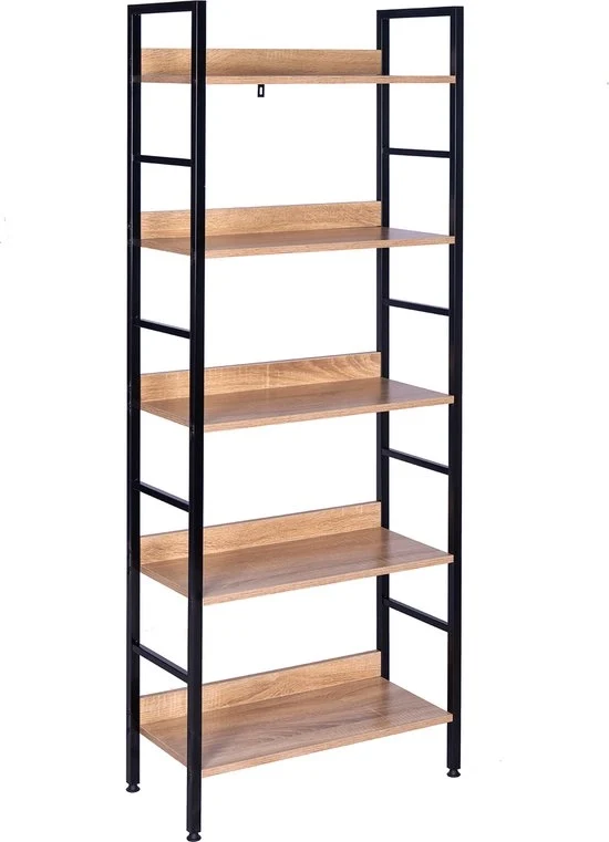 Cassa di Stoccaggio per Salotto - Mobili di Stoccaggio per Parete - Cassa di Stoccaggio Industriale - Colore Miele/Nero