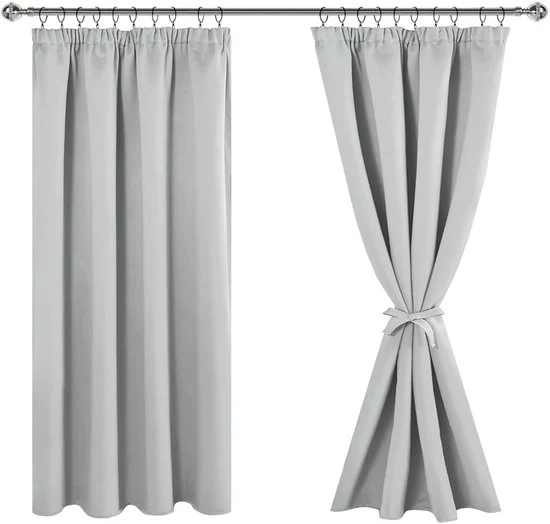 Gordini senza vetrata - argento grigio - set da 2 - 140 x 145 cm
