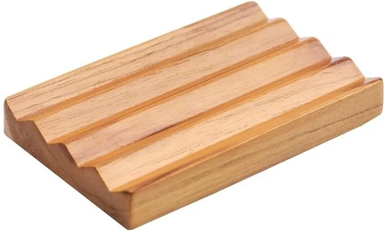 Bacetto di sapone naturale - Elegante e funzionale - 1 pezzo - Legno di teak