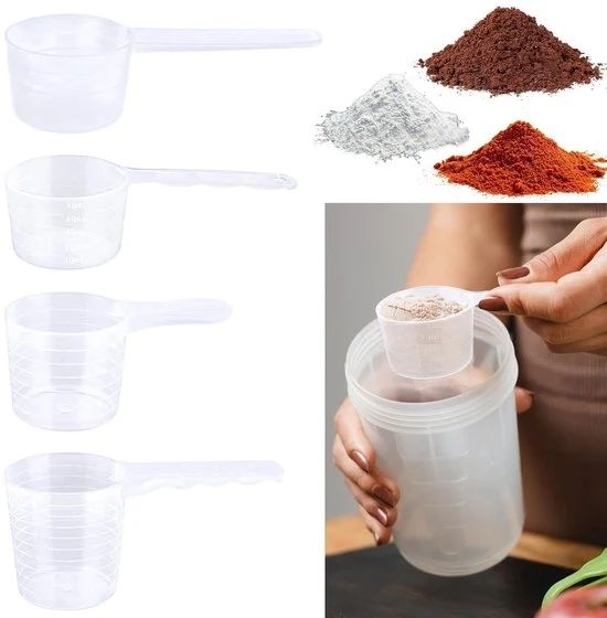 Lepeli per Polveri e Liquidi - 4 pezzi - plastica - 100ml, 70ml, 50ml, 40ml