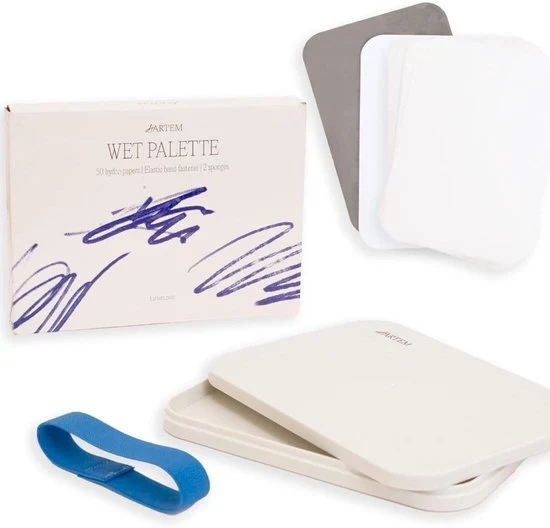 Palet per verniciatura acqua - ideale per acrilico e miniature - 1 pezzo