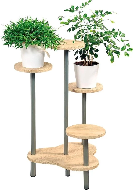 Supporto fiori - beige, metallo, lamiera in fibra - 1 pezzo