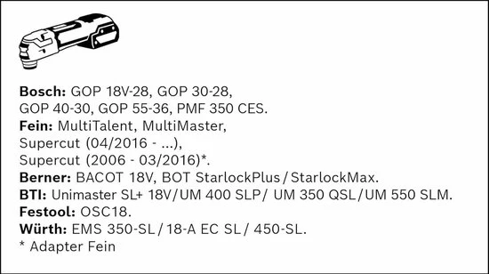 HCS zangblad PAIZ 32 EPC - Adatto per legno - StarlockPlus e StarlockMax oscillanti lamiere di sega