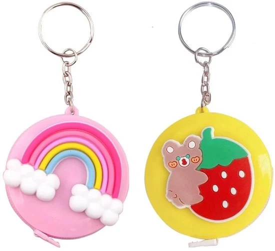 Tastiera metrica portatile cartoon-stile con chiusura a chiave - 2 pezzi per cucire tessuti